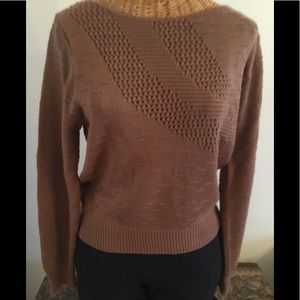 Vintage 70’s Dead Stock Open Weave Boatneck Sweater S/M